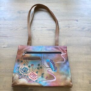 ANUSCHKA Butterfly leather purse